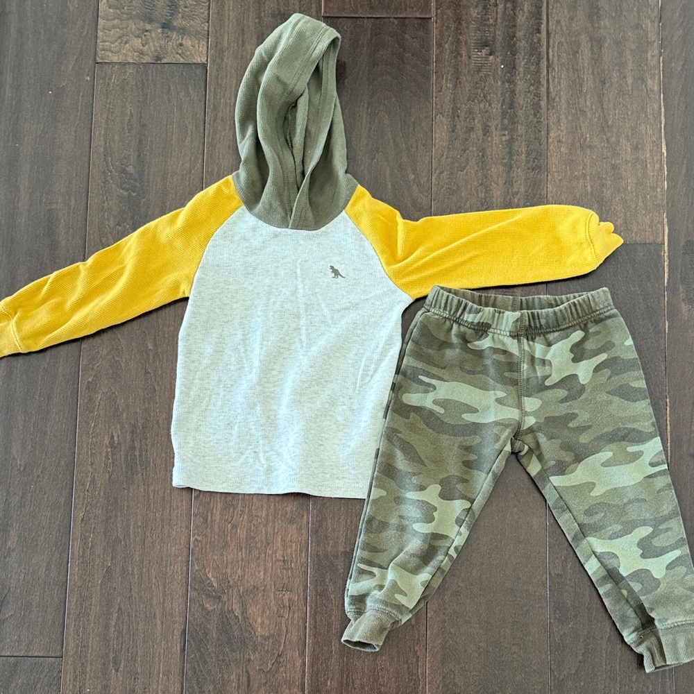 Carters Toddler Boys Camo Jogger and matching Hoodie Set